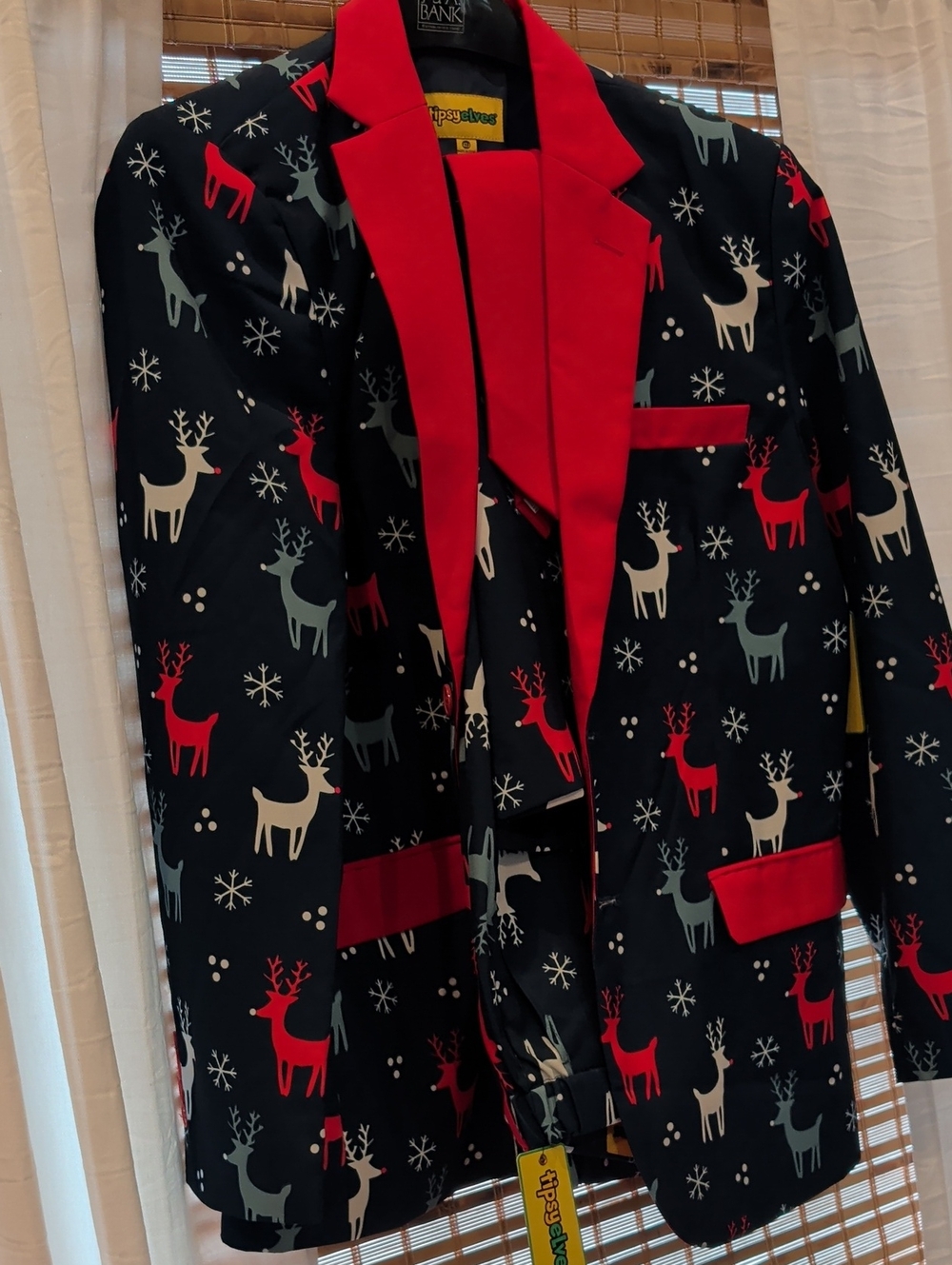 Tipsy Elves Reindeer Gaines Suit With Tie